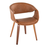 Curvo - Upholstered Chair (Set of 2) - Walnut Wood Legs