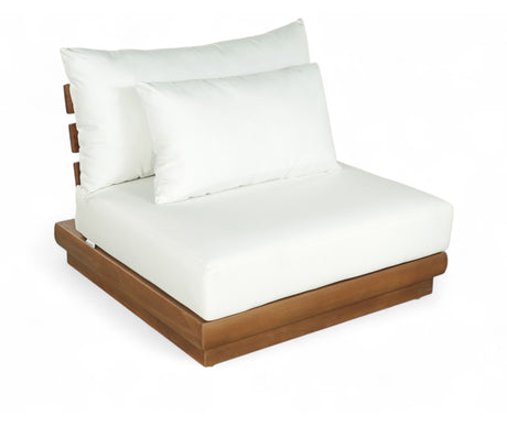 Mirella - Water Resistant Fabric Upholstered Outdoor Patio Modular Armless Chair