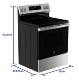 GE GRF600AVSS electric range front view