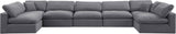 Comfy - 7 Piece Velvet Modular Armless Sectional