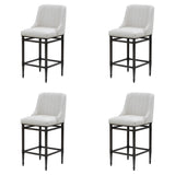 Marvin - Steel Frame Faux Leather Upholstered Bar Height Barstool