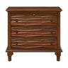 Nightstand With Charging Station, Bedside Table, 3 Drawers, USB And Type - C Ports