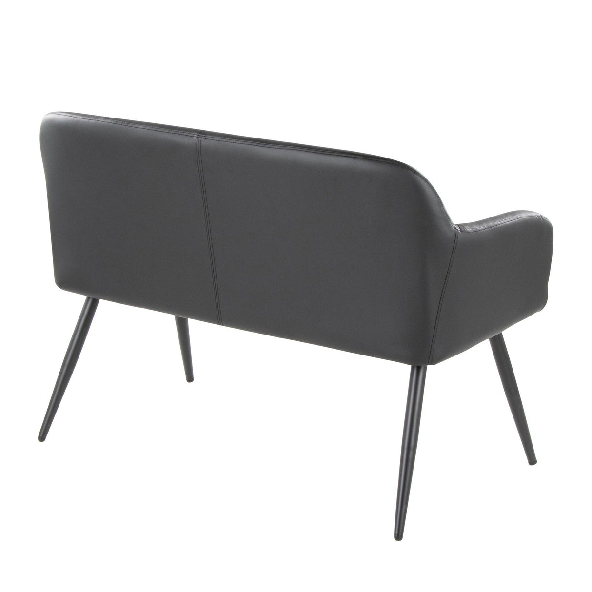 Daniella - High Back Bench - Black Steel Legs