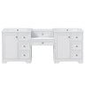 Double Sink Bathroom Vanity With Countertop, 2 Ceramic Sinks, 6 Drawers, Soft Close Design