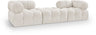 Ames - 3 Piece Boucle Modular Sofa With 1 Backless Seat