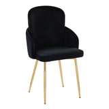 Dahlia - Contemporary Dining Chair (Set of 2) - Gold Metal Frame