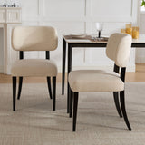 Kitchen Dining Chairs (Set of 2) - Cream