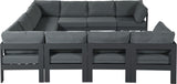 Nizuc - Outdoor Patio 10 Piece Modular Sectional With Gray Frame