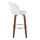 Fran - Fixed-Height Barstool (Set of 2) - Walnut Wood