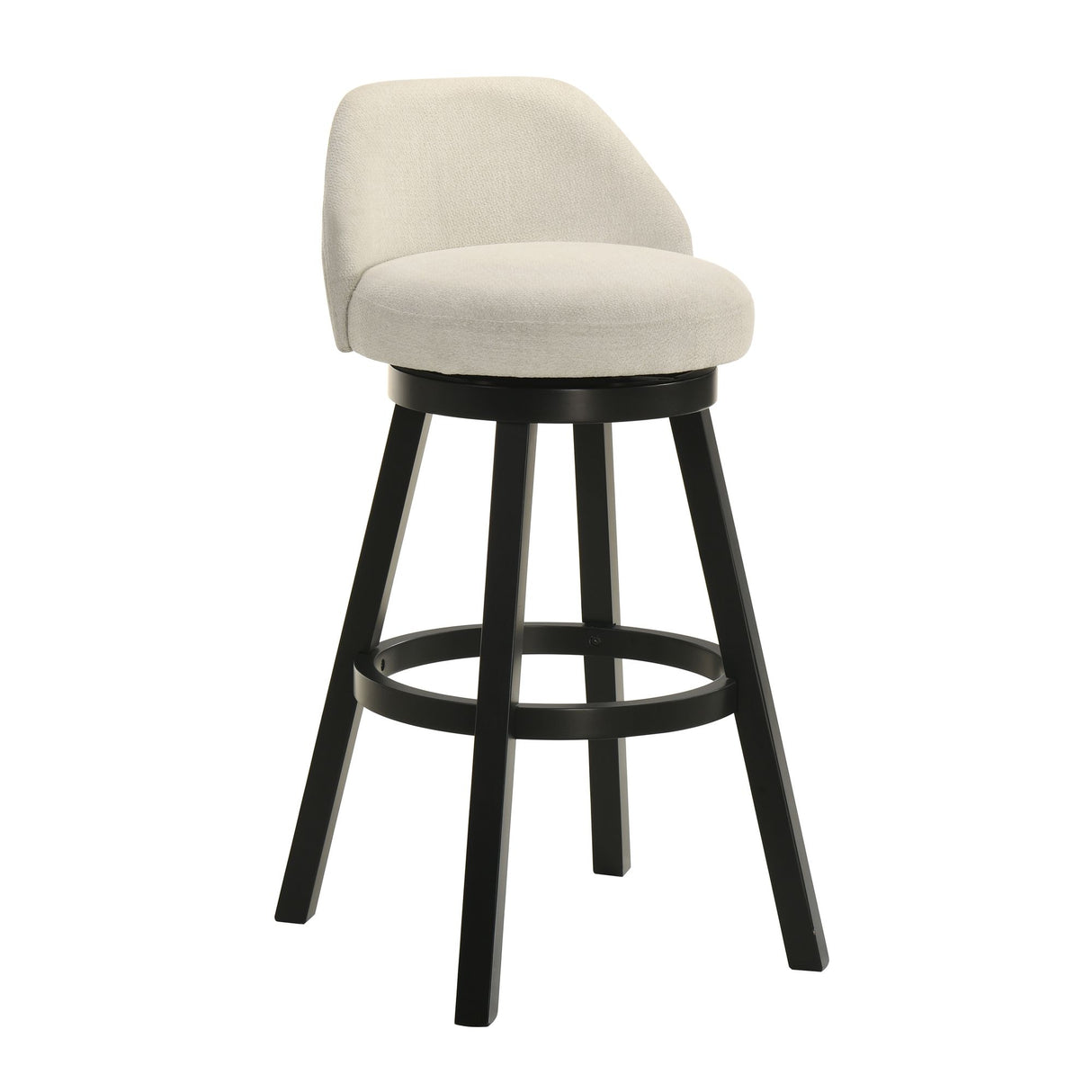 Erika - Modern Transitional Swivel Wood Bar Height Kitchen Bar Stool