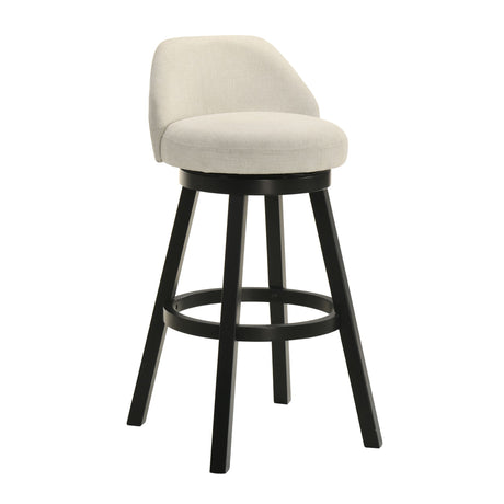 Erika - Modern Transitional Swivel Wood Bar Height Kitchen Bar Stool