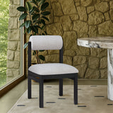 Roundhill - Fabric Dining Chair (Set of 2) - Black Frame