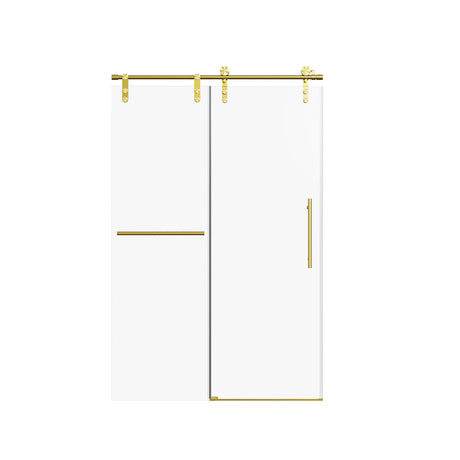 Frameless Single Sliding Shower Doors With Towel Rail & Handle