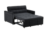 Maeve - Convertible Sleeper Loveseat With Tufting and Side Pocket - Black