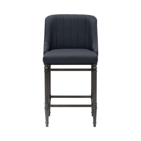 Marvin - Steel Frame Faux Leather Upholstered Counter Height Barstool