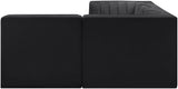 Rummi - Velvet Performance Fabric Upholstered 4 Piece Modular Sectional