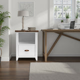 Hampton - 1 Drawer File - Jasmine Whitewash / Barnwood