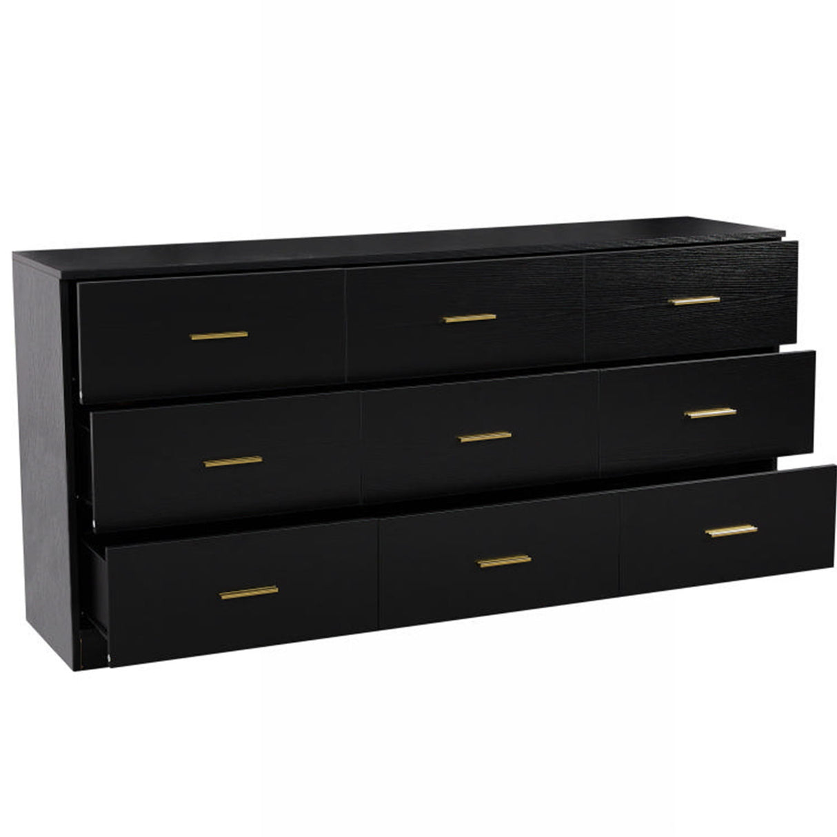 Modern Drawer Dresser For Bedroom, Ample Storage Wide Chest Of Drawers