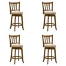 Wren - Modern Farmhouse Swivel Wood Counter Height Kitchen Bar Stool
