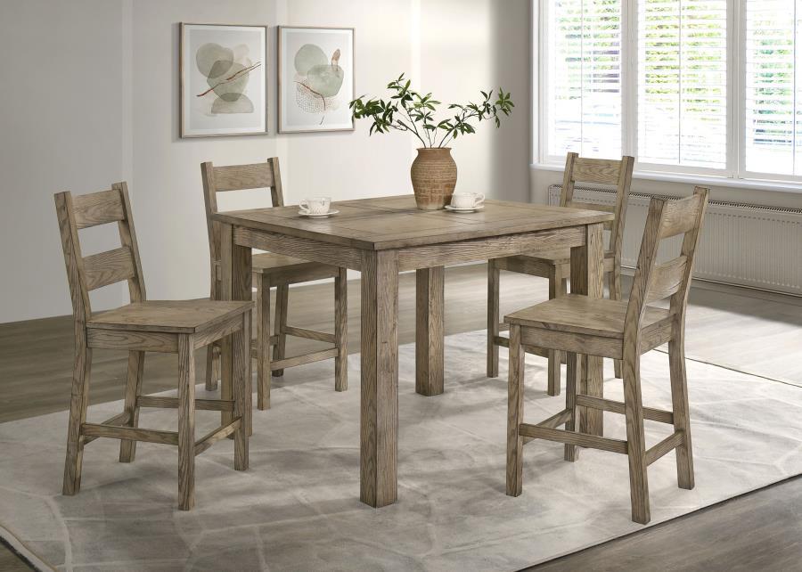 Cardova - 5 Piece Counter Height Dining Table Set - Vineyard Oak