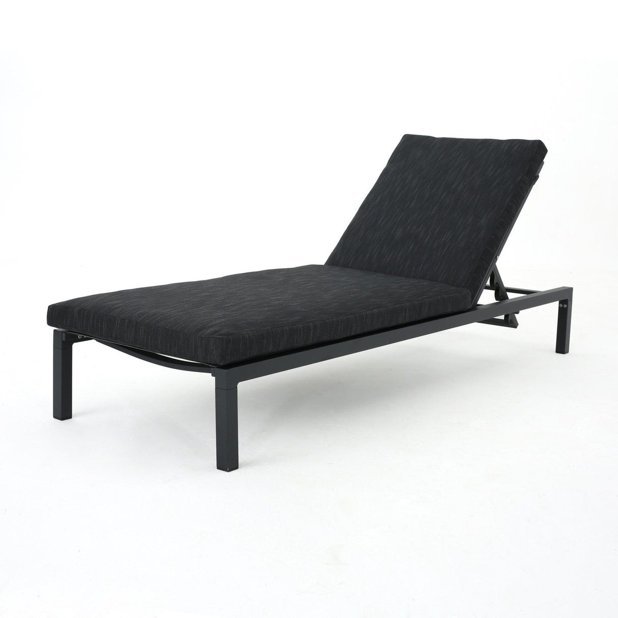 Modern Chaise Lounge With Wate Resistant Fabric Cushions