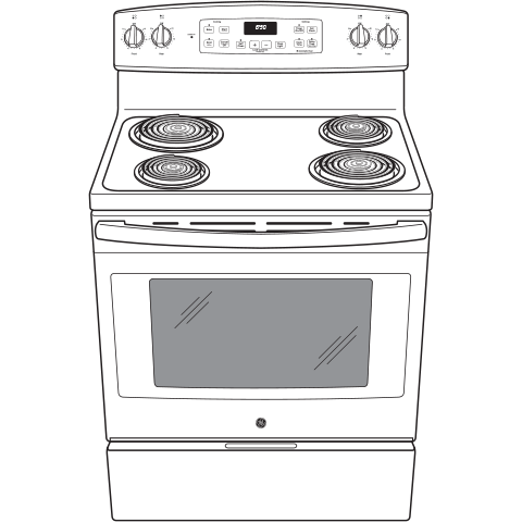 GE JBS360RTSS - 30 in. 5 cu. ft. Electric Range with Coil Burners - Stainless Steel