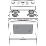 GE JBS360RTSS - 30 in. 5 cu. ft. Electric Range with Coil Burners - Stainless Steel