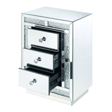 Mallika - Accent Table - Mirrored & Faux Crystals