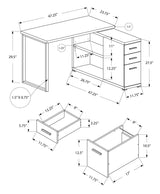 Computer Desk, Home Office, Corner, Left, Right Set - Up, Storage Drawers, L Shape, Laptop, And Contemporary & Modern
