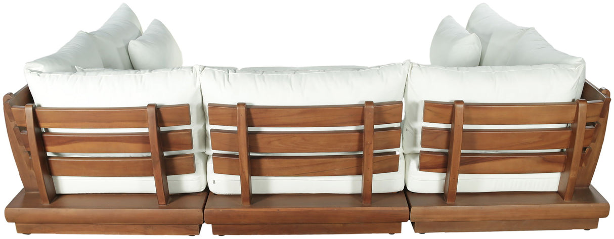 Mirella - 6 Piece Water Resistant Fabric Upholstered Outdoor Patio Modular Sectional