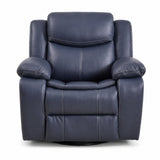 Rocker Recliner Chair With Manual Recline And 360° Swivel Base