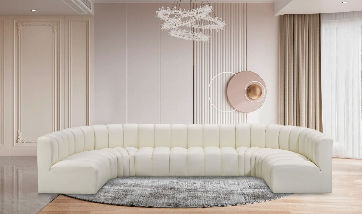 Arc - Faux Leather Modular U-Shaped Sectional
