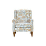 Accent Chair With Floral Upholstery And Nailhead Trim