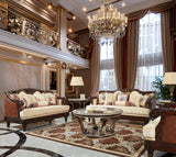 HD-1623 - Chair - Dark Cherry Brown / Taupe / Mahogany
