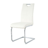 Modern Dining Chairs With Padded Seat And Metal Legs
