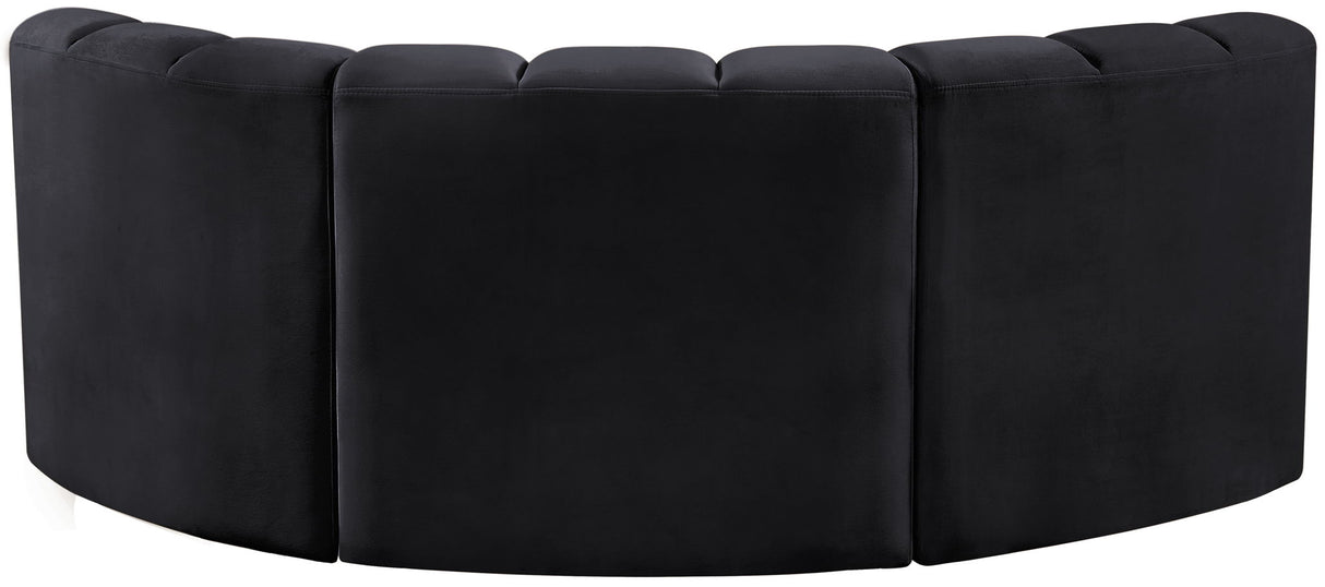 Arc - Velvet 3 Piece Modular U-Shaped Sofa