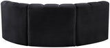 Arc - Velvet 3 Piece Modular U-Shaped Sofa