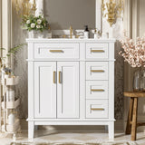 Modern Bathroom Vanity With Ceramic Sink, Soft Close Storage Cabinet