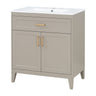 Bathroom Vanity With Sink Top, Adjustable Shelf, Door Organizers