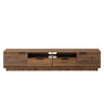 TV Stand, Entertainment Center With Deep Drawers, Cable Management & Soft Closing Hinges