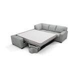 Goma - Sectional Sofa With Sleeper - Light Gray Top Grain Leather
