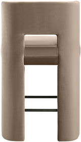 Zuno - Velvet Performance Fabric Upholstered Counter Stool (Set of 2)