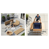 Wide Armless Outdoor Chairs With Cushions (Set of 2)