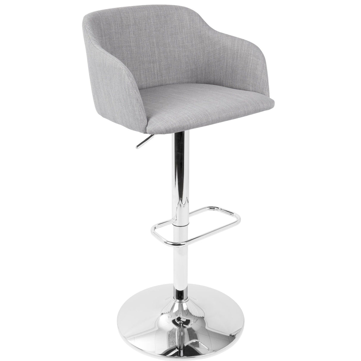 Campania - Adjustable Barstool With Swivel - Light Gray
