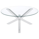 Kenzie - Round Tempered Glass Top Table