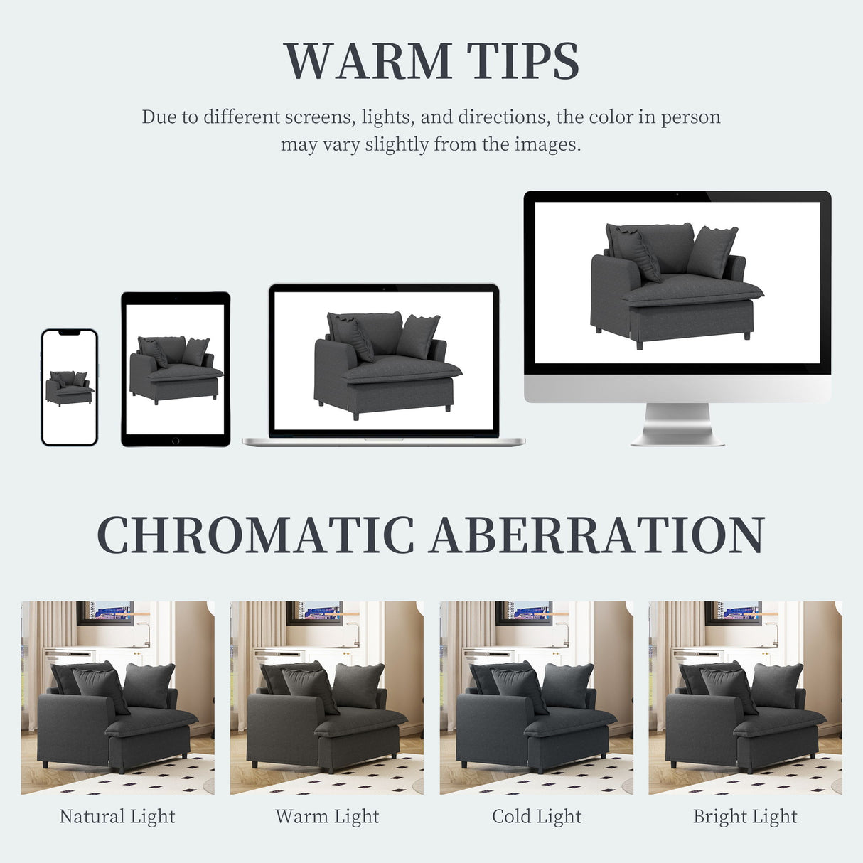 Oversized Single Seat Sofa Module For Modular Sectional Wide Seat, Armchair With Pillows Modern Upholstered Comfy Single Couch Lounge