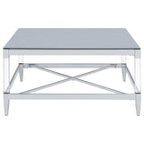 Lindley - Square Tempered Mirror Acrylic Table