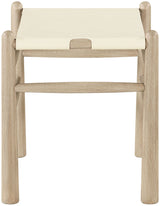Santos - Faux Leather Upholstered Bench - Natural Frame