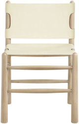 Santos - Vegan Leather Upholstered Dining Chair With Stained Natural Base (Set of 2)