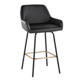 Daniella - 24" Fixed-Height Counter Stool (Set of 2) - Black Metal